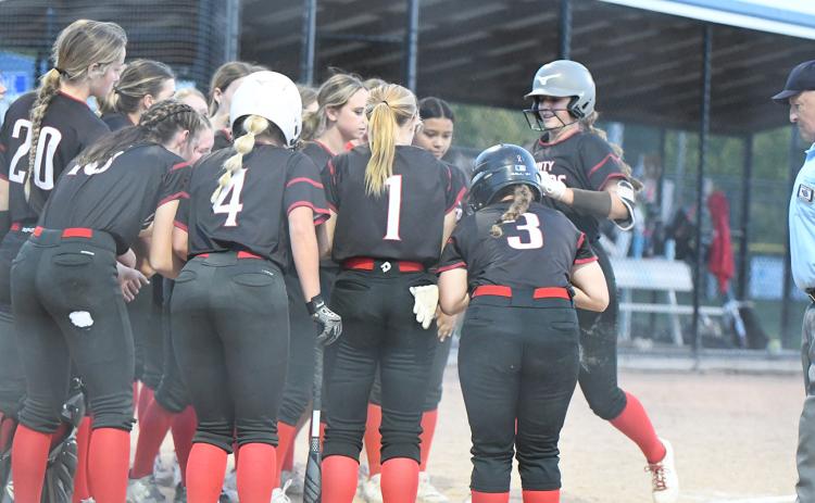 Adrienne Waller would break a 2-2 tie in the third inning with a home run over the centerfield wall. PCN photo by Rick Holtz