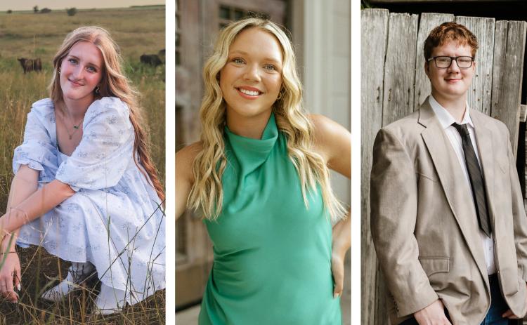 Peyton Hofmann, Sydney Hengelfelt and Cannen Mooney received RHOP scholarships to Chadron State. Photos provided.