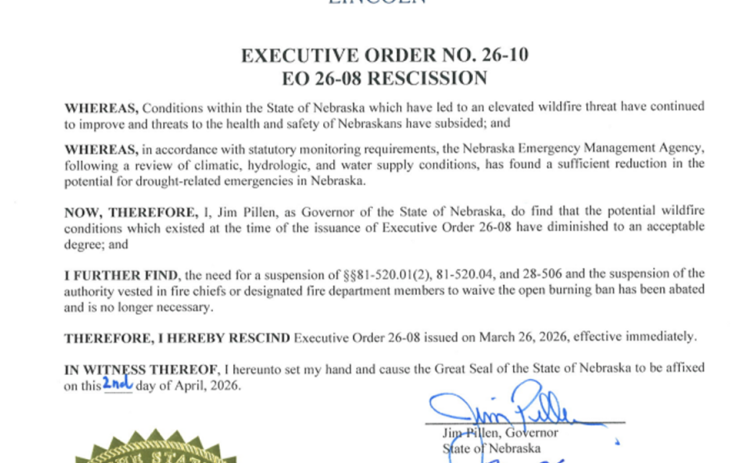 Burn ban rescinded