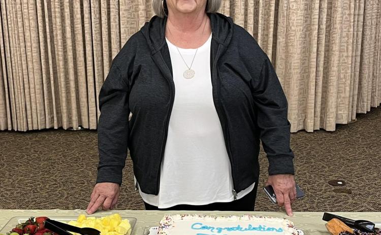 Janice Oberg retired from the Midwest Covenant Home after over 34 years of employment there. Congratulations! Photo provided.