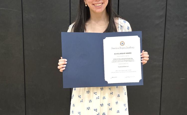 The recipient of this year’s Osceola Legion Auxiliary Scholarship was Camryn Peterson. Photo provided.