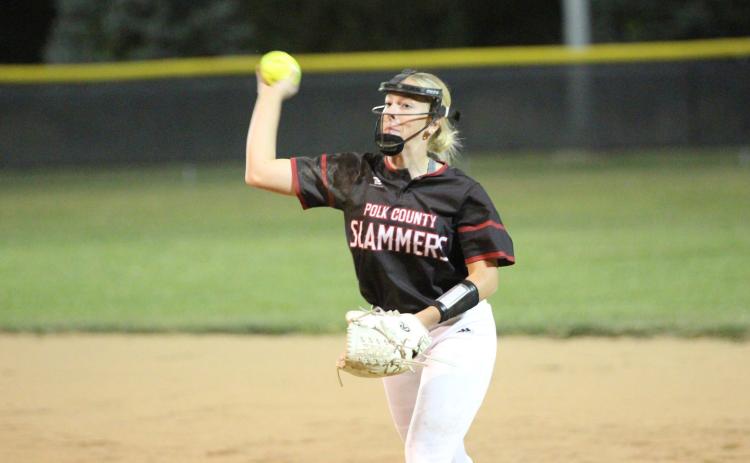 Kaleena Nuttelman gets ready to throw in softball on Thursday at the triangular. PCN photo by Travis Lane.