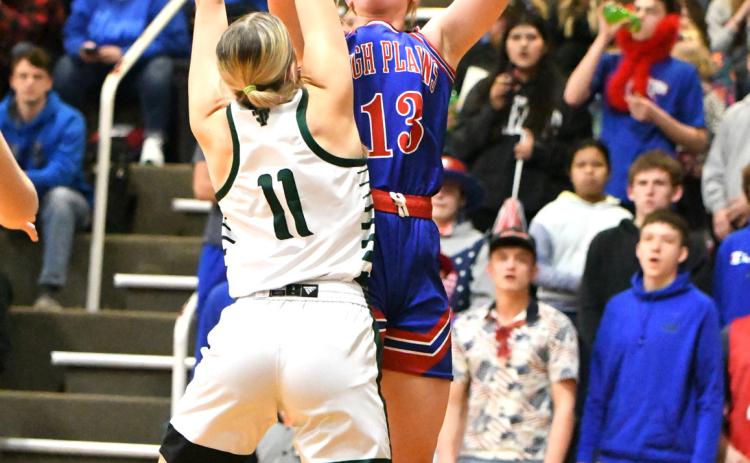 Courtney Carlstrom takes a shot. PCN photo by Rick Holtz.