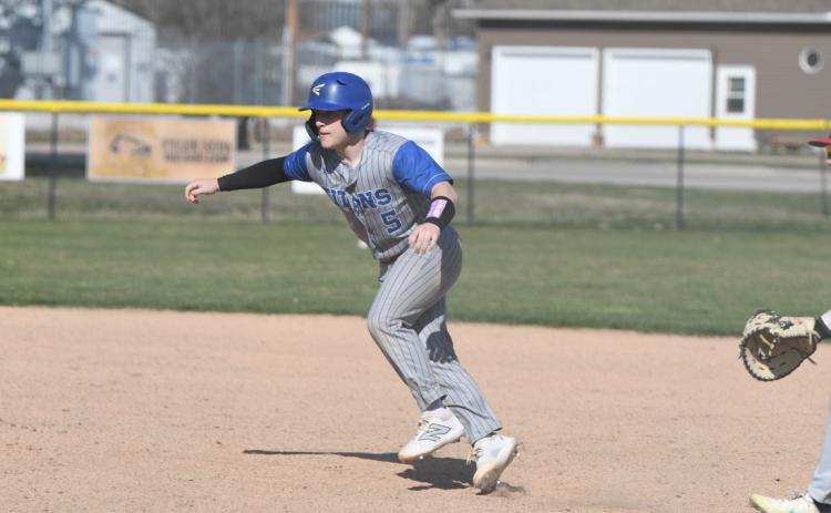 Aden Feezell runs for the next base. PCN file photo by Rick Holtz.