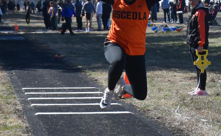 Savanna Boden (OSC) took sixth in triple jump. PCN photo by Beth Sparrow.