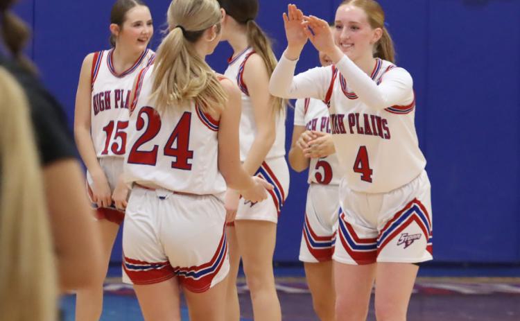 Taya Hans (24) and Peyton Hofmann (4) led the Storm with a combined 29 of the teams 49 points in the win over Riverside. PCN file photo by Ken Kush.