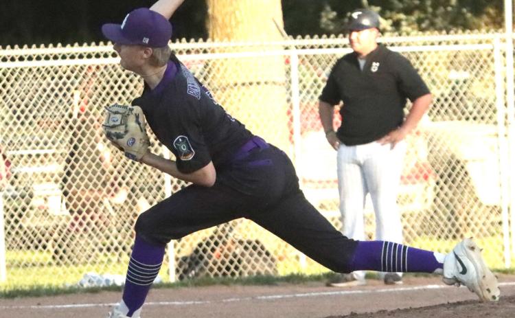 The SOS Rebels got a strong start on the mound from Tommie Rediger last Tuesday night in the team’s 9-1 win in Stromsburg over Ravenna. PCN photo by Ken Kush.