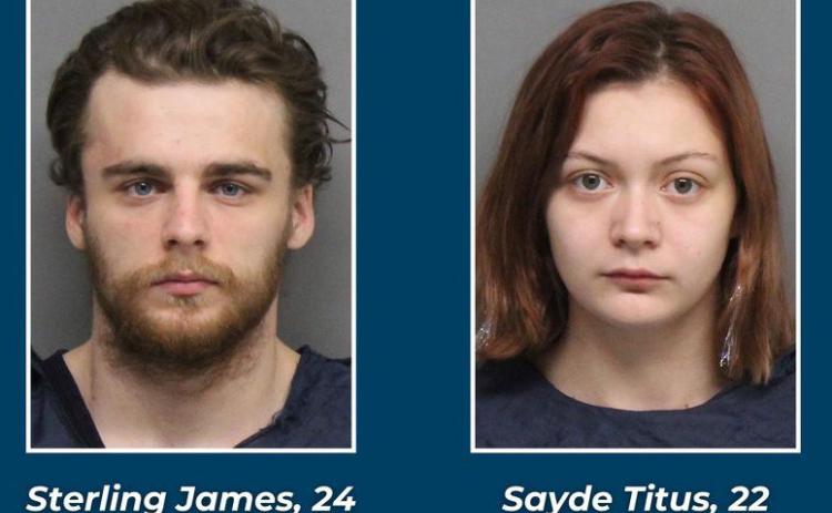 Right: Sterling James and Sayde Titus of Lincoln were arrested in Lincoln.