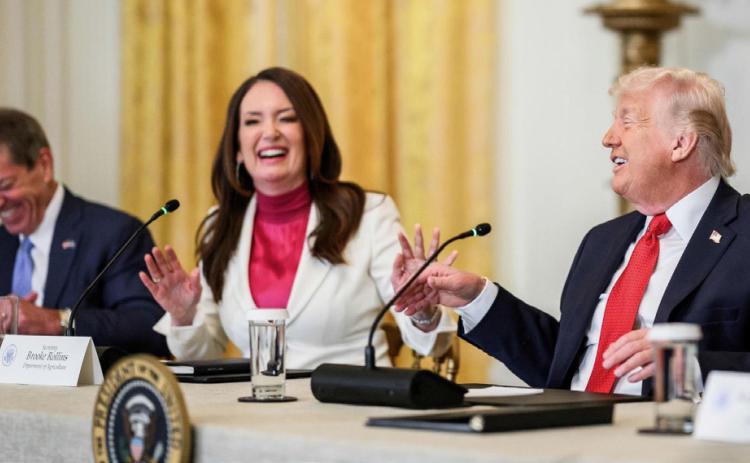 Above: Gov. Pillen (left) joined President Trump (right) to celebrate the Rural Health Transformation Program. Photo provided.
