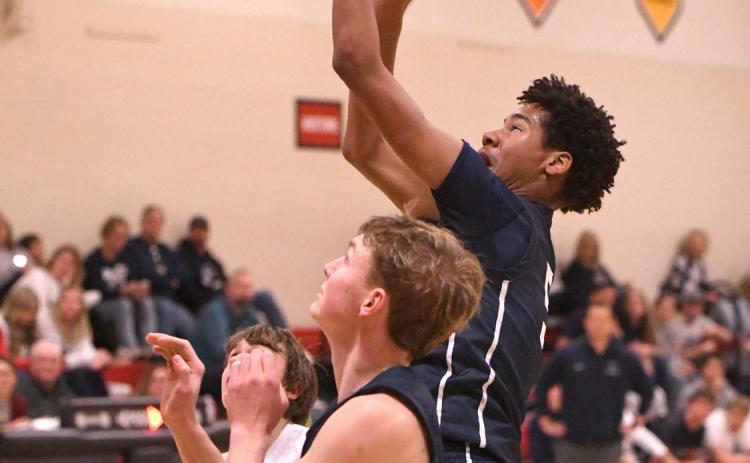 Sophomore Benji Cooper tossed in a game-high 21 points in the Cougars win at Meridian last Friday night. PCN photo by Rick Holtz.