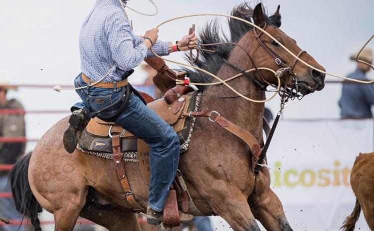 Grant Lindsley, a 2022 graduate of Shelby-Rising City High School competed at the College National Finals in Casper, Wyoming for rodeo. Photos provided