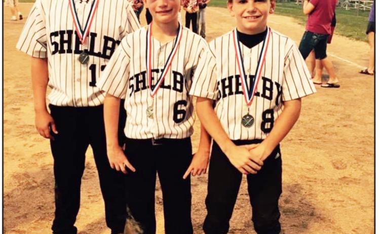 Mickey Hoatson (left), Pierce Branting, Grady Belt have grown up together playing baseball. Photo provided