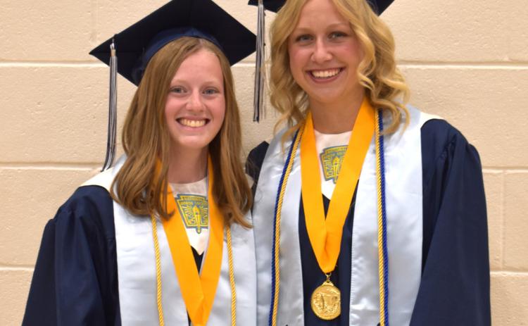 Cross County: salutatorian Sarah Forsberg and valedictorian Lilly Peterson