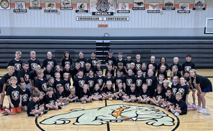 Osceola had basketball camp earlier this month. For three days about 81 kids showed up to learn basketball fundamentals and skills. Photo provided.