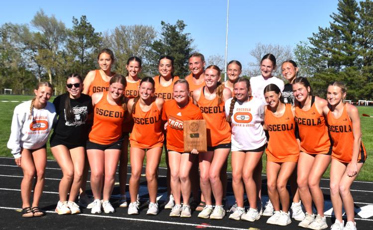 Above: The Osceola girls were crowned Crossroads Conference champions on Saturday. PCN photo by Beth Sparrow.