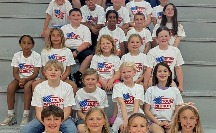 These students gathered to learn about leadership and patriotism last week. Photo provided.