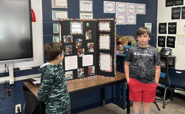 High Plains students set up and practiced for their science fair. Photos provided.