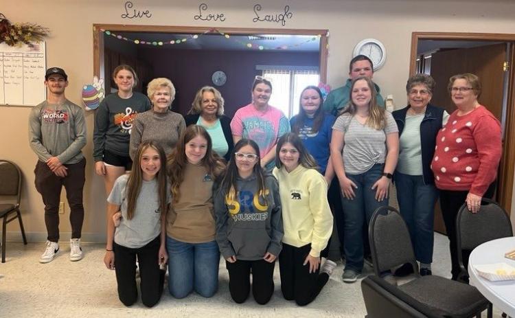 The SRC student council had game night at the Shelby Senior Center! Thank you Anita and Mrs. Becky Schueth for a fun evening! Photo provided.
