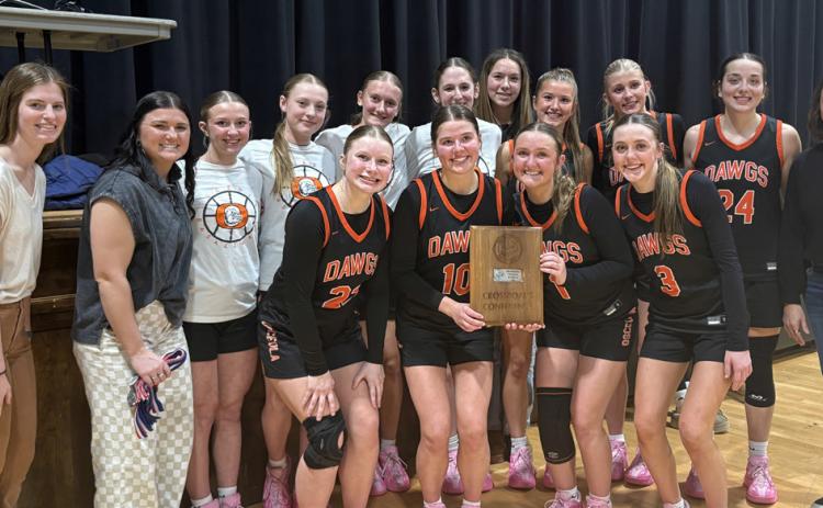 Osceola girls were CRC runner up. Pictured are (front) Kinlee Feezell,Addie Theis, Emersyn Prososki, Kalisyn Prososki; (back) Coach Mariah Watts, Coach Tori Ehlers, Halee Peterson, Madison Kula, Layla Page, Kimbree Page, Jessalyn Goodenkauf, Halle Gabel, Kenzie Bartling, Bella Recker and Coach Amanda Hinkle. PCN photo by Beth Sparrow.