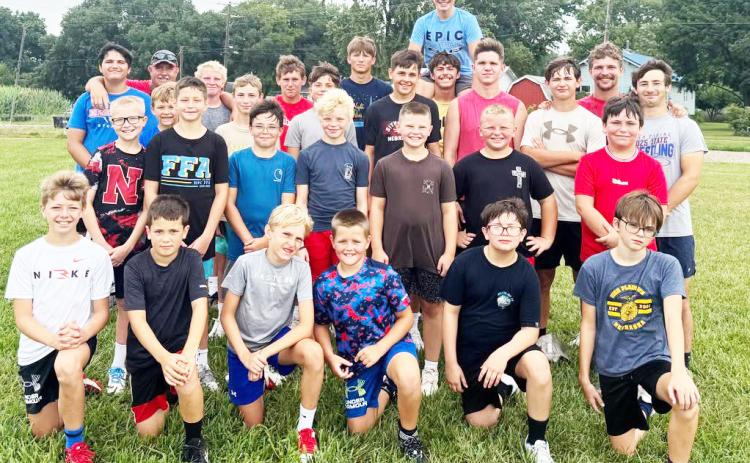 Coach Greg Wood (above) and his players helped to put on the High Plains Youth Football Camp last week in Polk. This season will mark the first time the Storm will play Six-Man Football and the youth got their first real taste of the game during the three-day camp. PCN photo of Wood by Ken Kush Camp photos provided.
