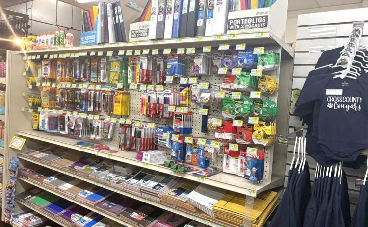 School supplies can be found locally, like at Economy Hometown Market. Get your Cougar wear while you’re there. Photo by Beth Sparrow.