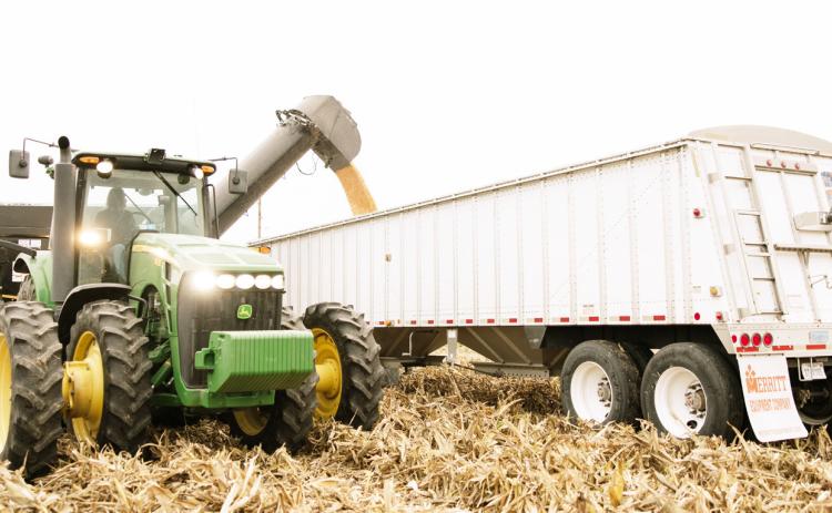 Nebraska Corn reminds those traveling through rural areas to be patient during harvest traffic so everyone gets home safely. Photo provided by Nebraska Corn Board.