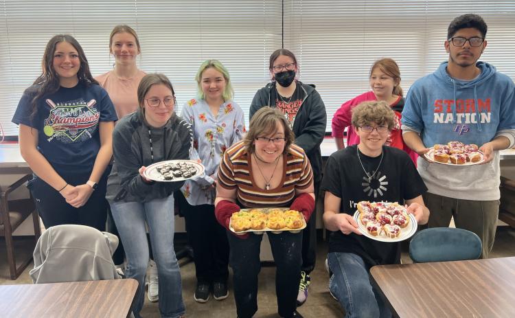 The FCS and foods class celebrated by making Oreo pie bites, apple & cherry pie cups, and chicken pot pies.