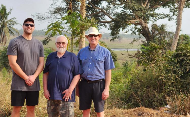 Ross Eller, Pastor Mike Brill and Ryan Twogood recently returned from Togo. Photo provided