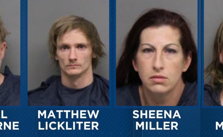 Left: The four arrested last week in the Neville-Tanner case included Kendall Hawthorne, Matthew Lickliter, Sheena Miller and Ammie Mitchell. All are charged with accessory to murder and tampering with evidence. Photos provided by LPD.