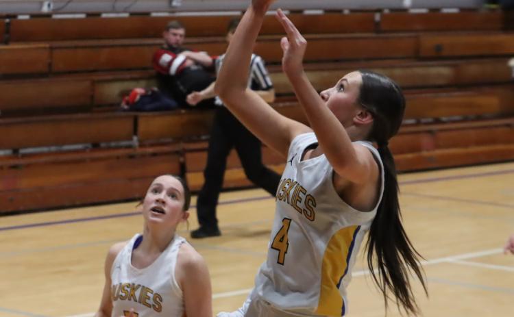 Shelby-RC senior Kendall Nickolite scores off the steal in Saturday’s CRC game at the York City AuditoriumPCN photo by Ken Kush.