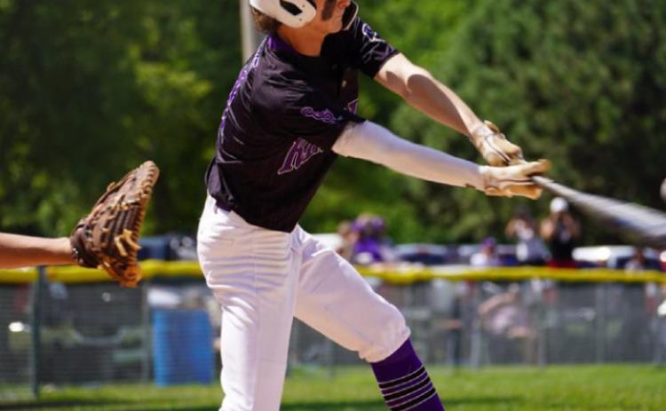 Korbe Urkoski had the hot bat all tournament. He went 2-of-3 in Sunday's and Monday's games and went 3-for-3 on Saturday including a two-run home run. Photo by Jen Vrbka