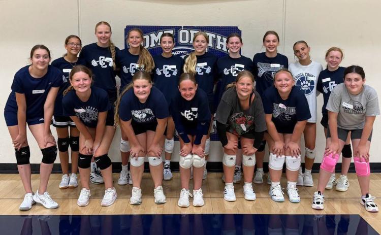 Cross County held volleyball camp this last week. Pictured is (top) the junior high girls, (middle) upper elementary girls and (bottom) youngest girls. Photos provided.