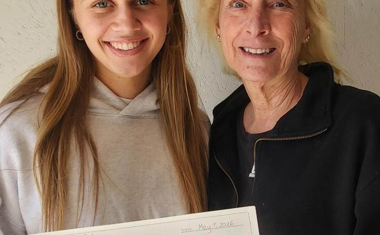 Pictured is Eden Peterson, receiving a $500 scholarship from Stromsburg Woman’s Club treasurer, Sherri Georges. Eden is the daughter of Quinn and Emily Peterson and plans to go into occupational therapy. Stromsburg Woman’s Club wishes her the best with her college experience and future endeavors!!