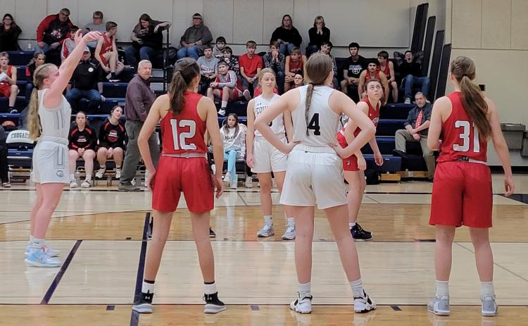 Ema Dickey sinks a free throw against Meridian on Friday. PCN photo by Beth Sparrow