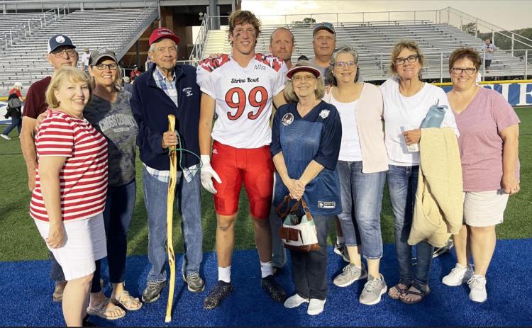 Cory Hollinger had plenty of fans in the stands on Saturday when he played in the Shrine Bowl.