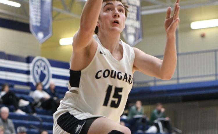 He scored 12 points in the second round against Superior. PCN photo by Rick Holtz Senior Hayden Allen goes in for a layup in the opening round of the Runza Holiday Tournament.