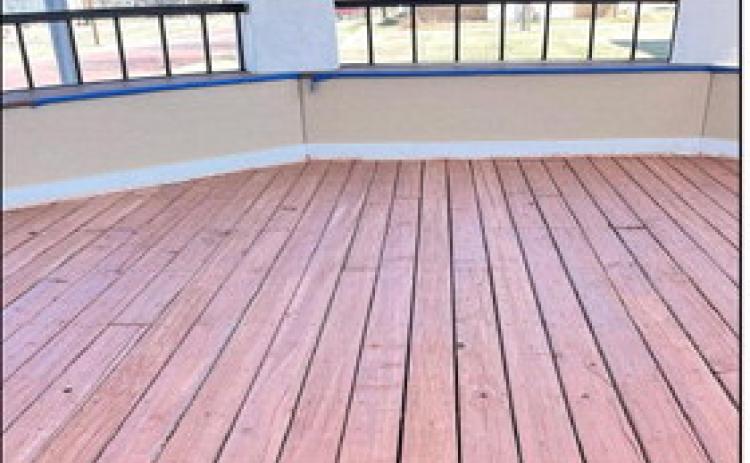 The downtown bandstand in Polk got a makeover recently as new hand rails were added and the floor of the bandstand was also fixed up. Photos were provided