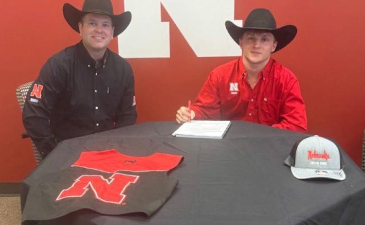 Shelby-RC graduate Logan Lindsley (right) joins the Nebraska Rodeo program as a Tie-Down and Team Roper. Photo was provided.