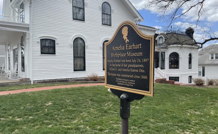 Amelia Earhart’s birthplace is located not far from us, in Atchison Kansas. Photo provided.
