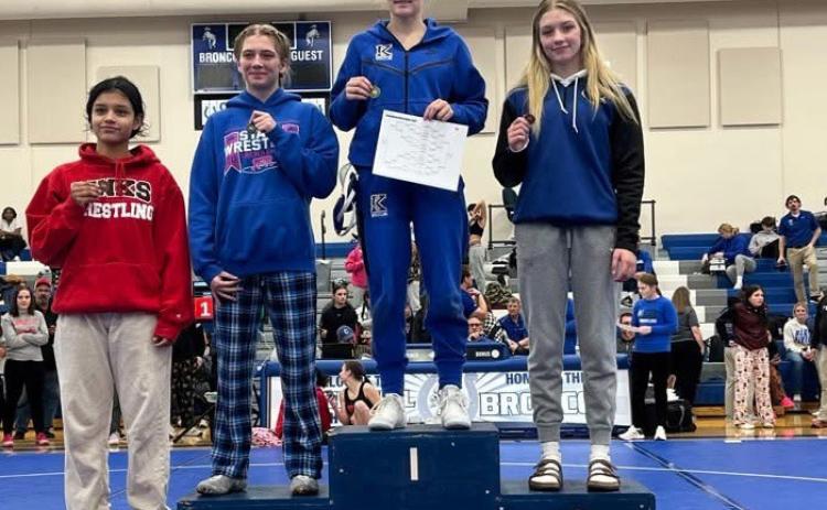 Danica Watts places third at the Centennial girls’ invite. Photo provided by SRC School.