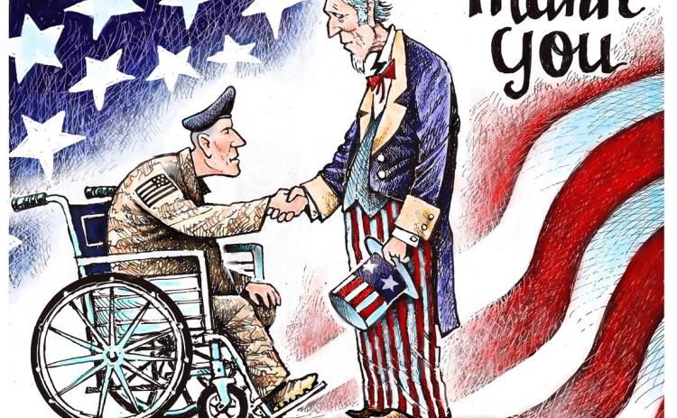 Thank you veterans! Graphic provided by Cagle Cartoons.