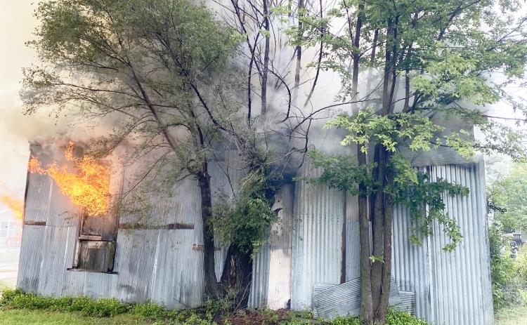 Old Shelby Sun Building Taken Down