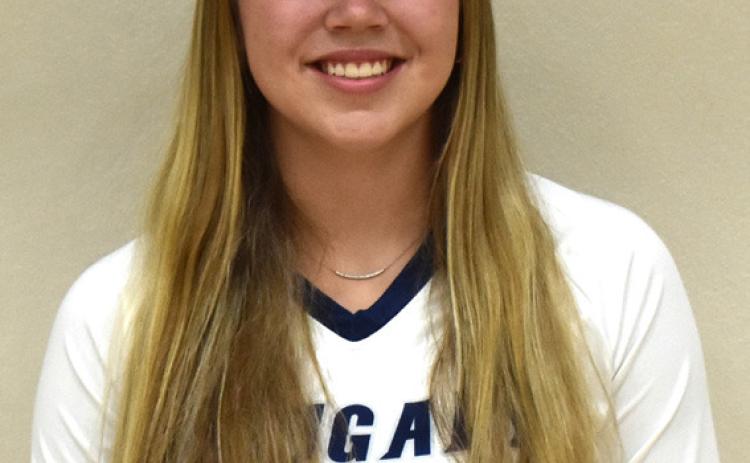 SYDNEY HENGELFELT  Sydney Hengelfelt had 4 ace serves and 6 kills in the conference match against BDS along with helping set 4 times.