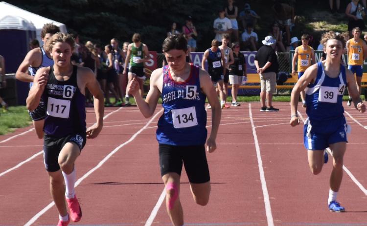 Gavin Morris finishes the 400m and placed eighth. PCN photo by Beth Sparrow.