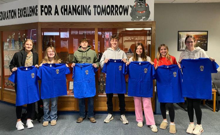 The following are the newest members of the Osceola National Honor Society. Front (L-R); Layla Page, Lily Crane, Jarrett Althouse, Brycen Kula, Myah Sanley, Halee Peterson and Kimbree Page. Photo was provided.