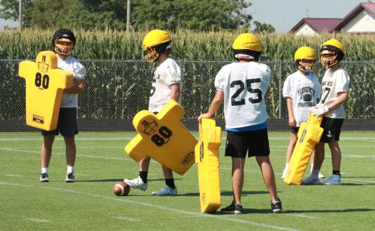 The Shelby-RC Huskies 2026 summer football camp was held last week before the intense heat hit the area. The Huskies went through blocking drills and worked on a few plays last Tuesday as they get ready for the start of fall practice which will get started on Monday, August 10, with their season opener on Friday, August 28. PCN photos by Ken Kush.