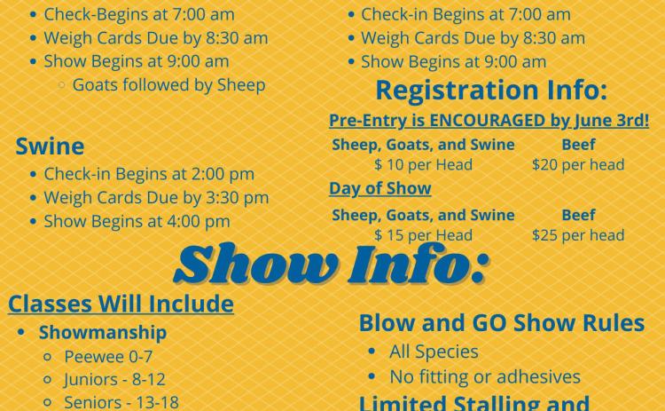 Shelby-Rising City FFA will host a June Jam progress show on June 8th and 9th at the Butler County Fairgrounds. Contact FFA members for more information. Graphic provided.
