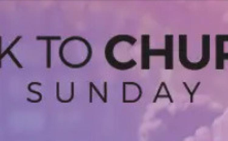 Back to Church Sunday is a nationwide event. Logo provided.