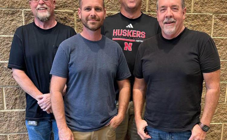 Cross County custodians were recognized on National Custodian Day on October 2nd. Pictured are Dan Cramer and Dave Thompson (front), and Eric Clemens and Ryan Dickey (back). Photo provided.
