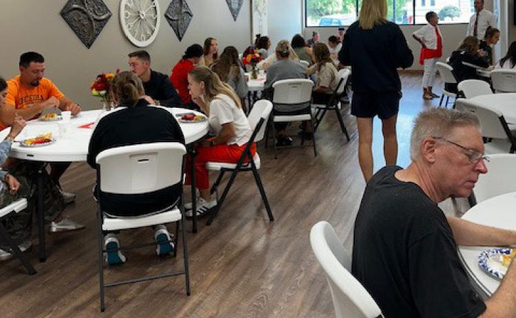 Osceola Senior Center and retired teachers held a welcome back brunch for teachers and staff on August 12th. Fifty people enjoyed time spent together. Photos provided.